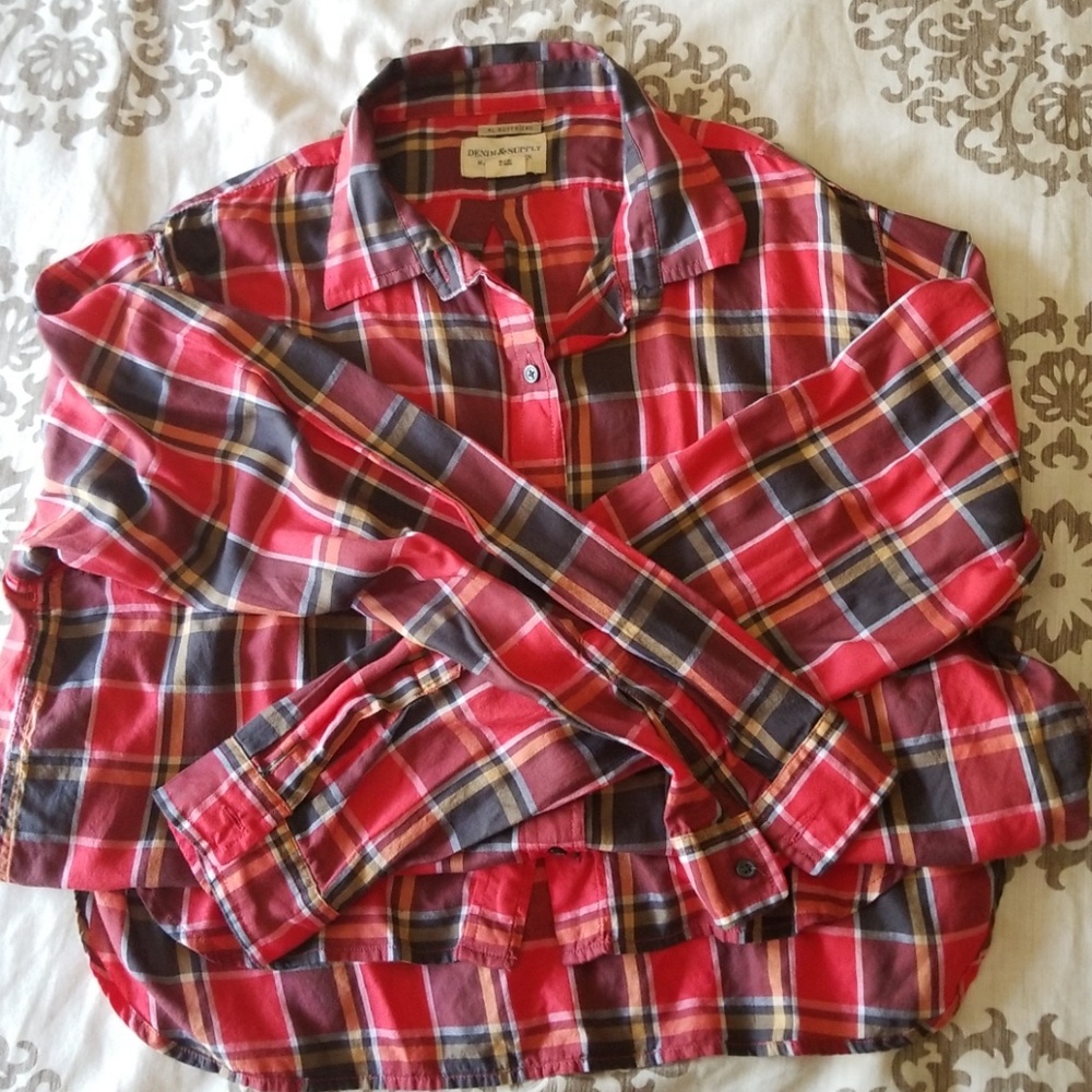 Ralph Lauren plaid blouse